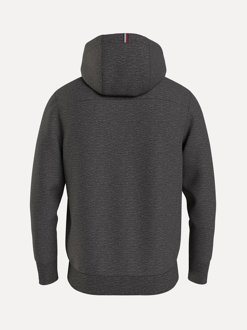 Férfi Tommy Hilfiger Solid tech zip Hoodies Szürke | HU 1250AHK